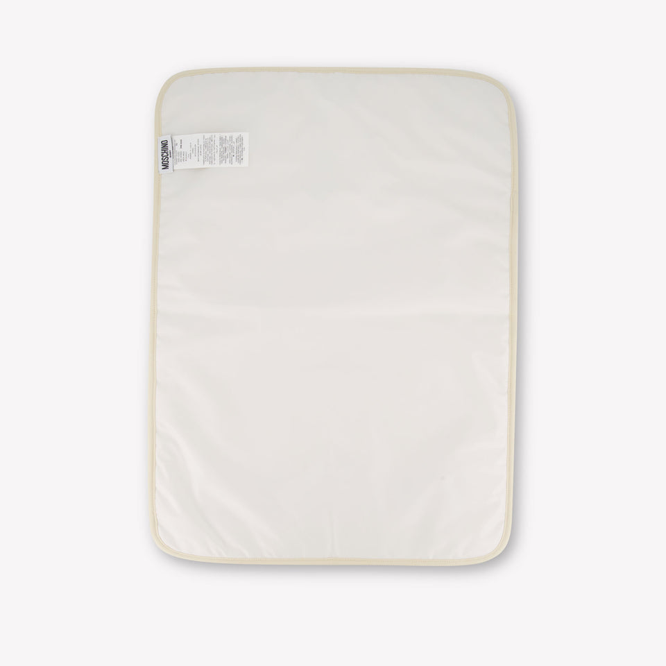 Moschino Baby Unisex Diaper Bag In Beige