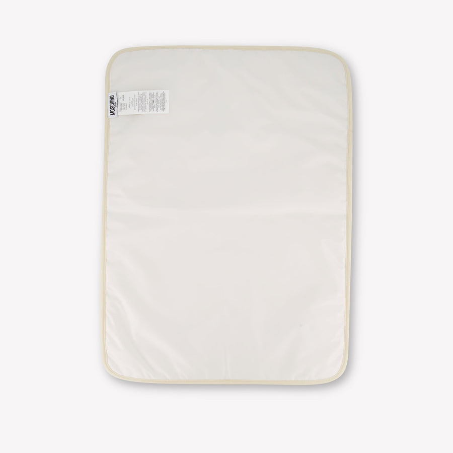 Moschino Baby Unisex Diaper Bag In Beige