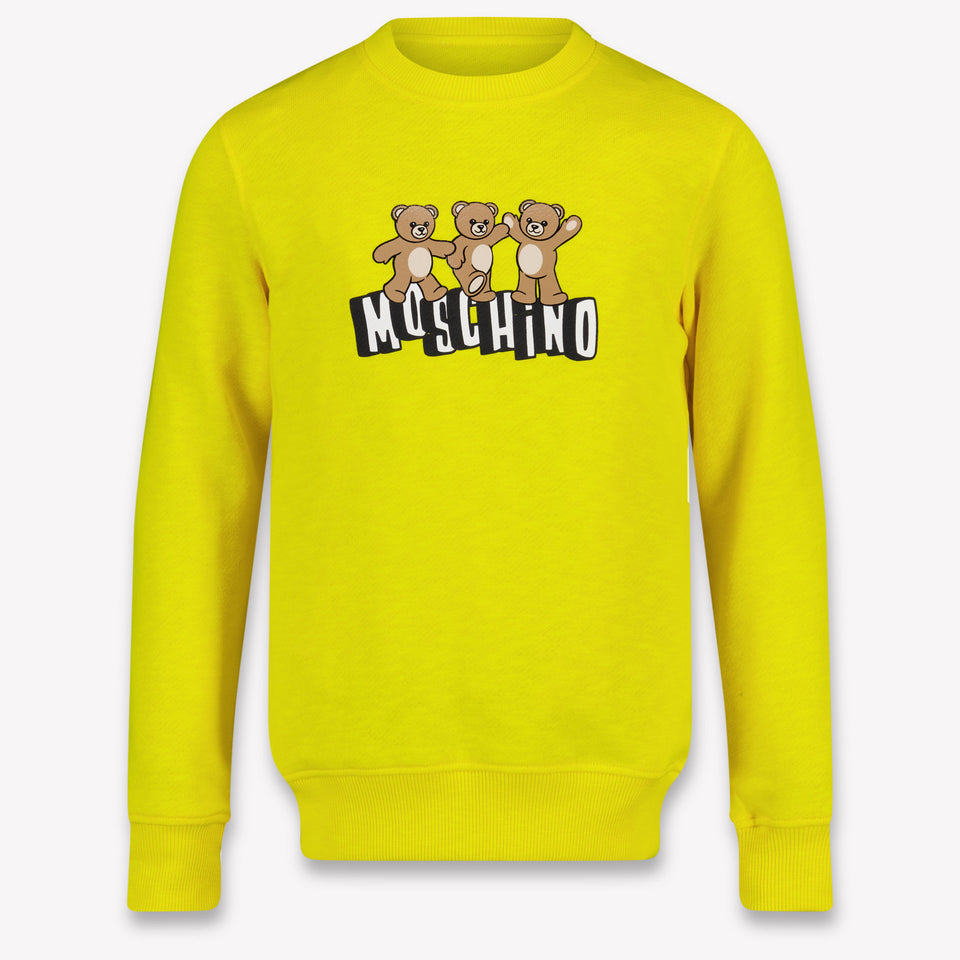 Moschino Kinder Unisex Trui In Geel