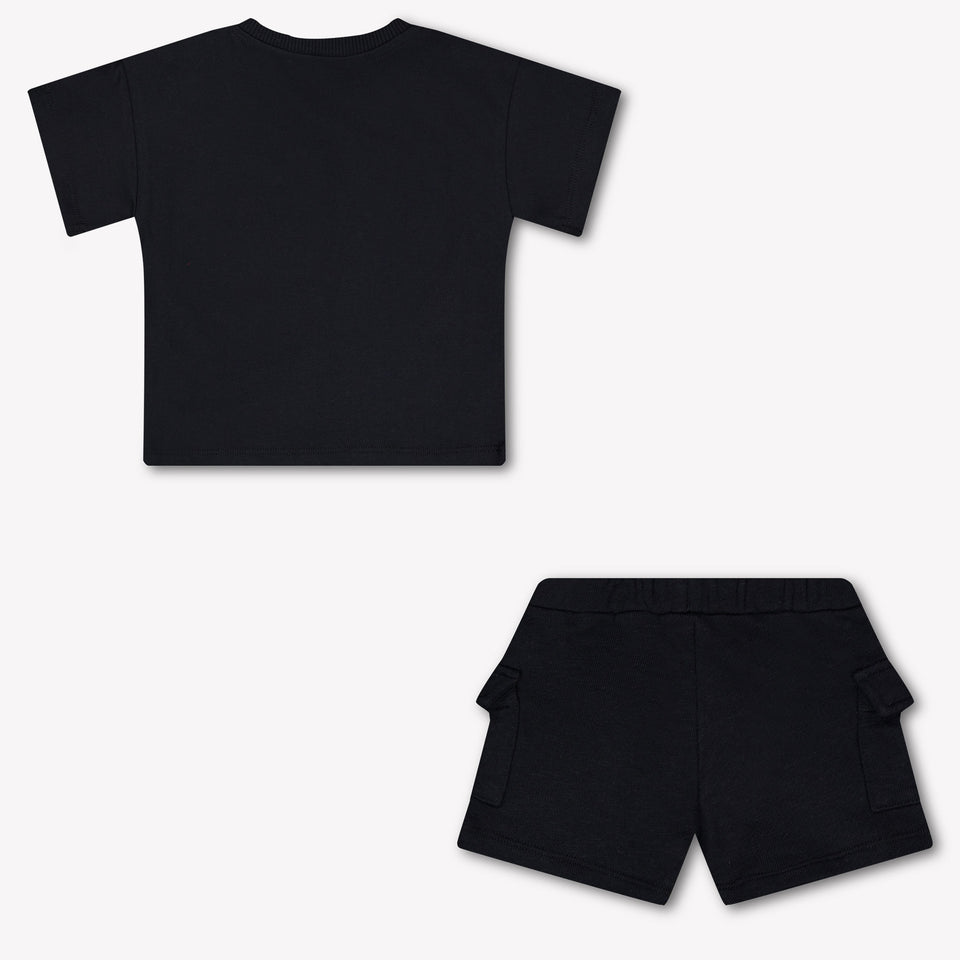 Moschino Baby Boys Set In Black