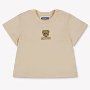 Moschino Baby Unisex T-Shirt In Beige
