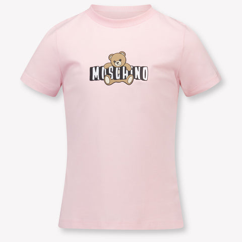 Moschino Kinder Unisex T-Shirt In Licht Roze