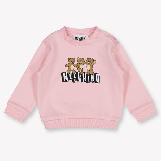 Moschino Baby Unisex Trui In Licht Roze