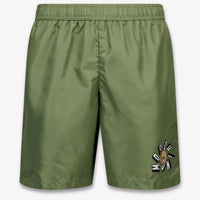 Moschino Kids Boys Swimwear In Army