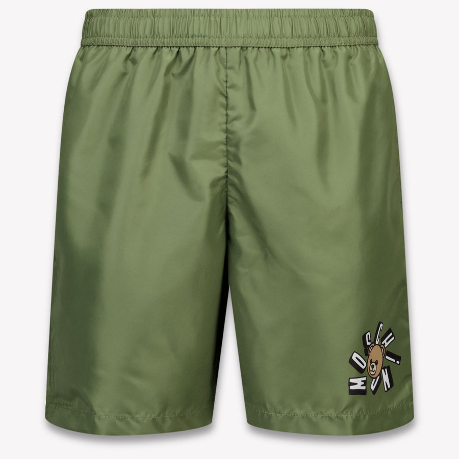 Moschino Kids Boys Swimwear In Army