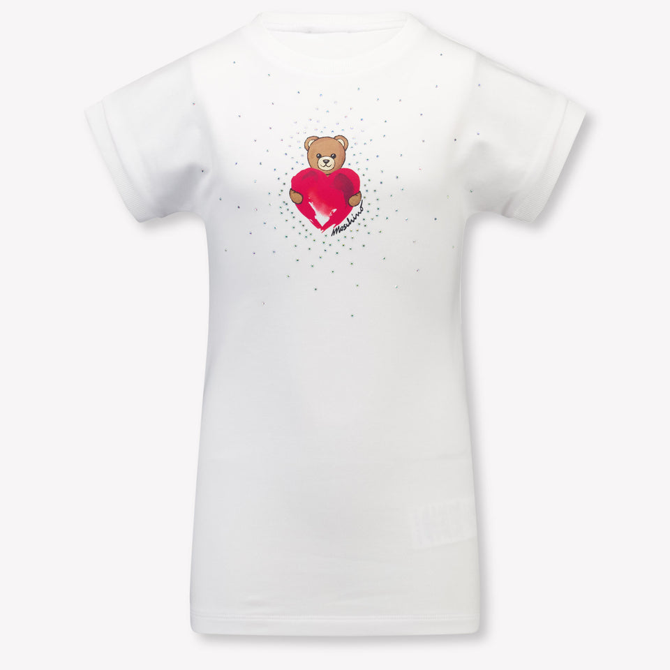 Moschino Kinder Meisjes Jurk In Wit