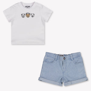 Moschino Baby Boys Sets in Light Blue