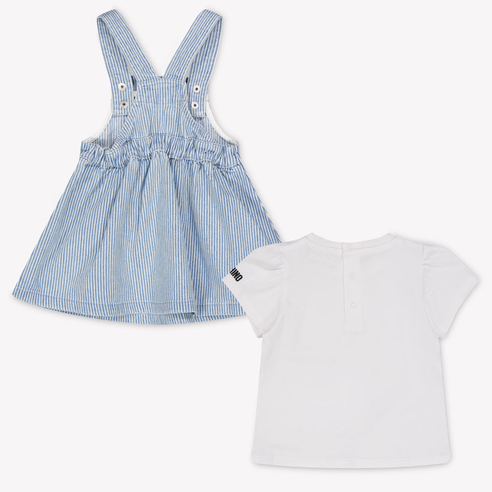 Moschino Baby Girls Set In Light Blue