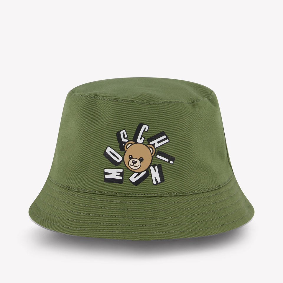 Moschino Baby Unisex Hat In Army