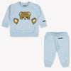 Moschino Baby Unisex Joggingpak In Licht Blauw