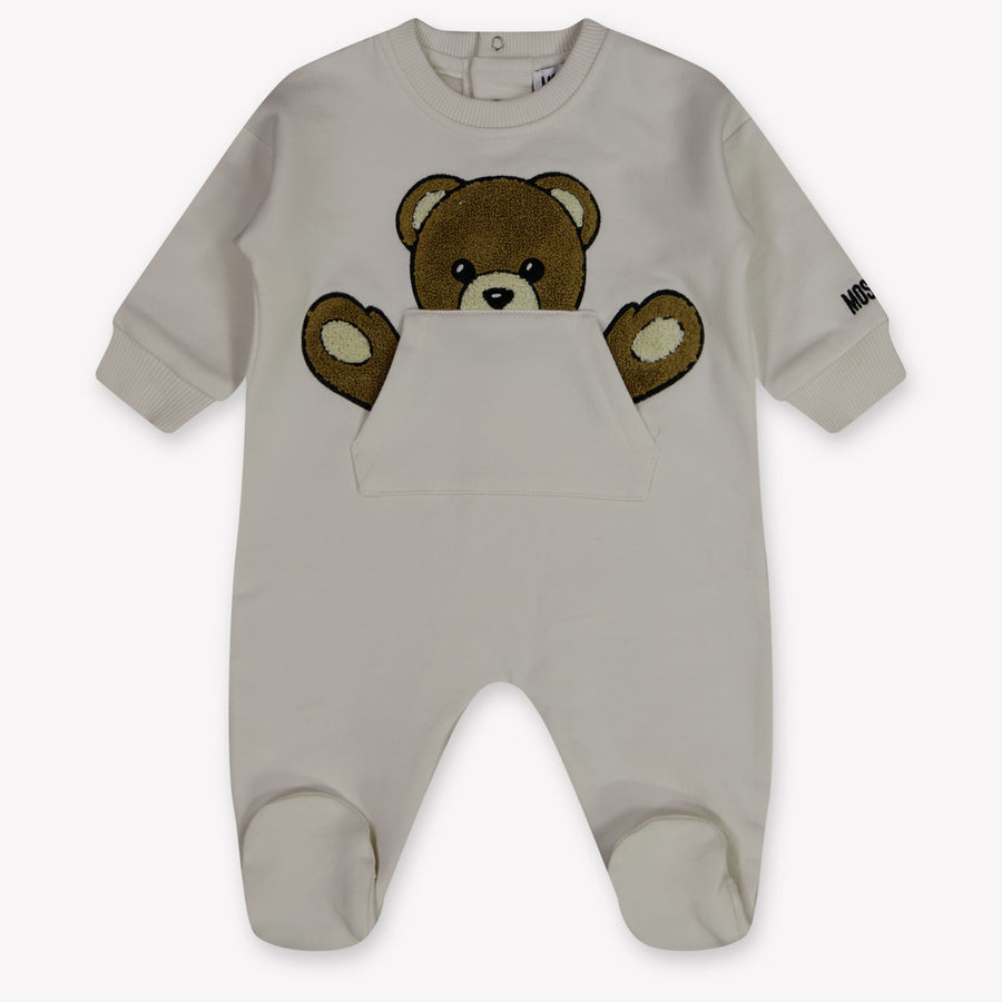 Moschino Baby Unisex Romper in Off-White