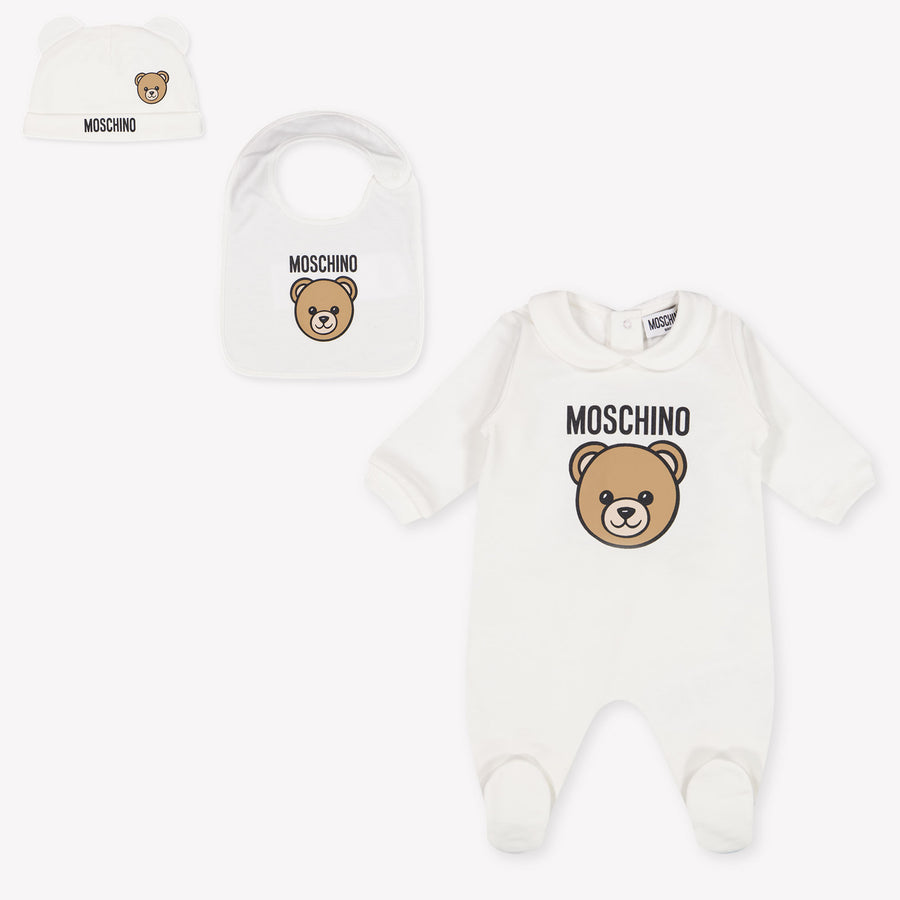 Moschino Baby Unisex Romper in Off-White