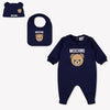 Moschino Baby Unisex Playsuit In Navy