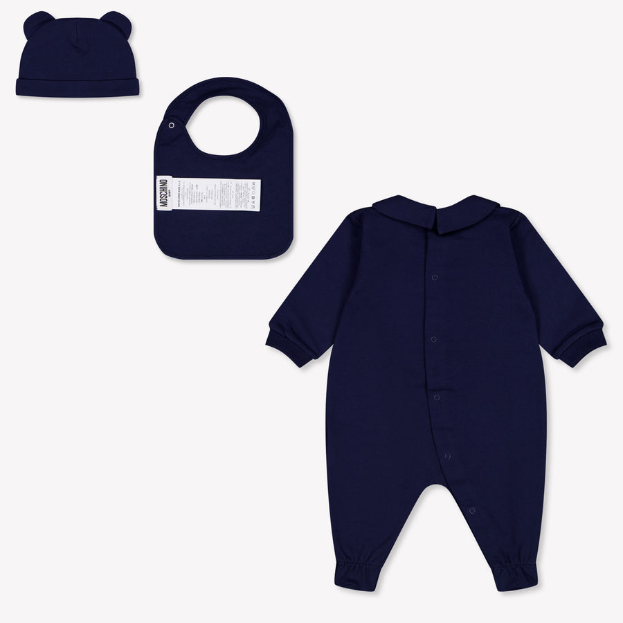 Moschino Baby Unisex Playsuit In Navy
