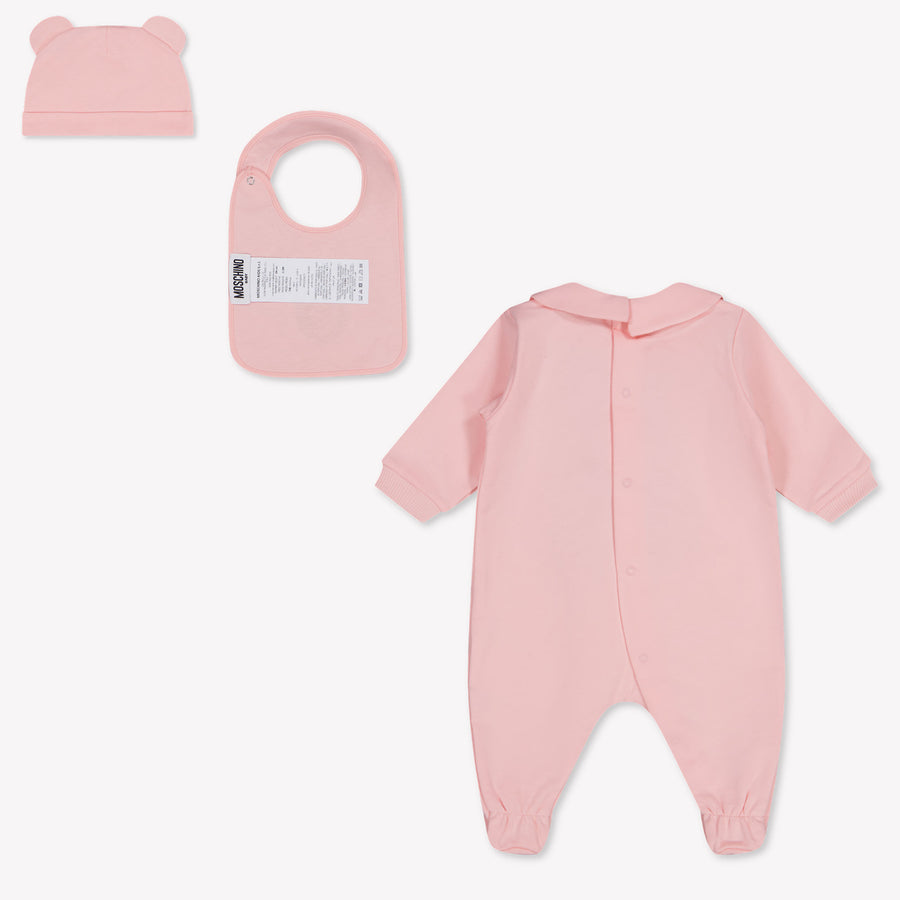 Moschino Baby Unisex Playsuit In Light Pink