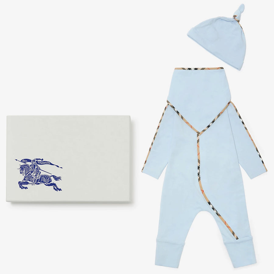 Burberry HAMILTON Baby Boys Playsuit In Light Blue