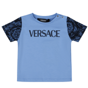 ヴェルサーチの男の子Tシャツライトブルー