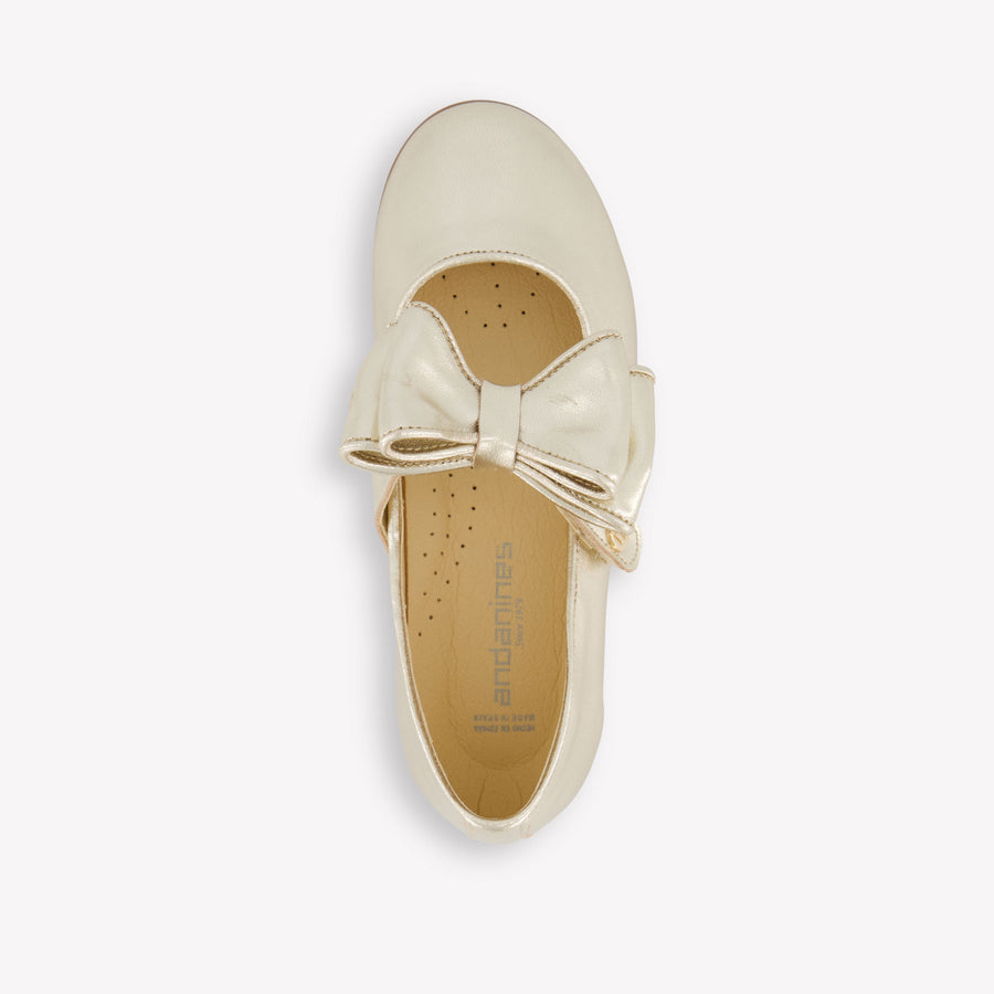 Andanines Girls Shoes In Gold