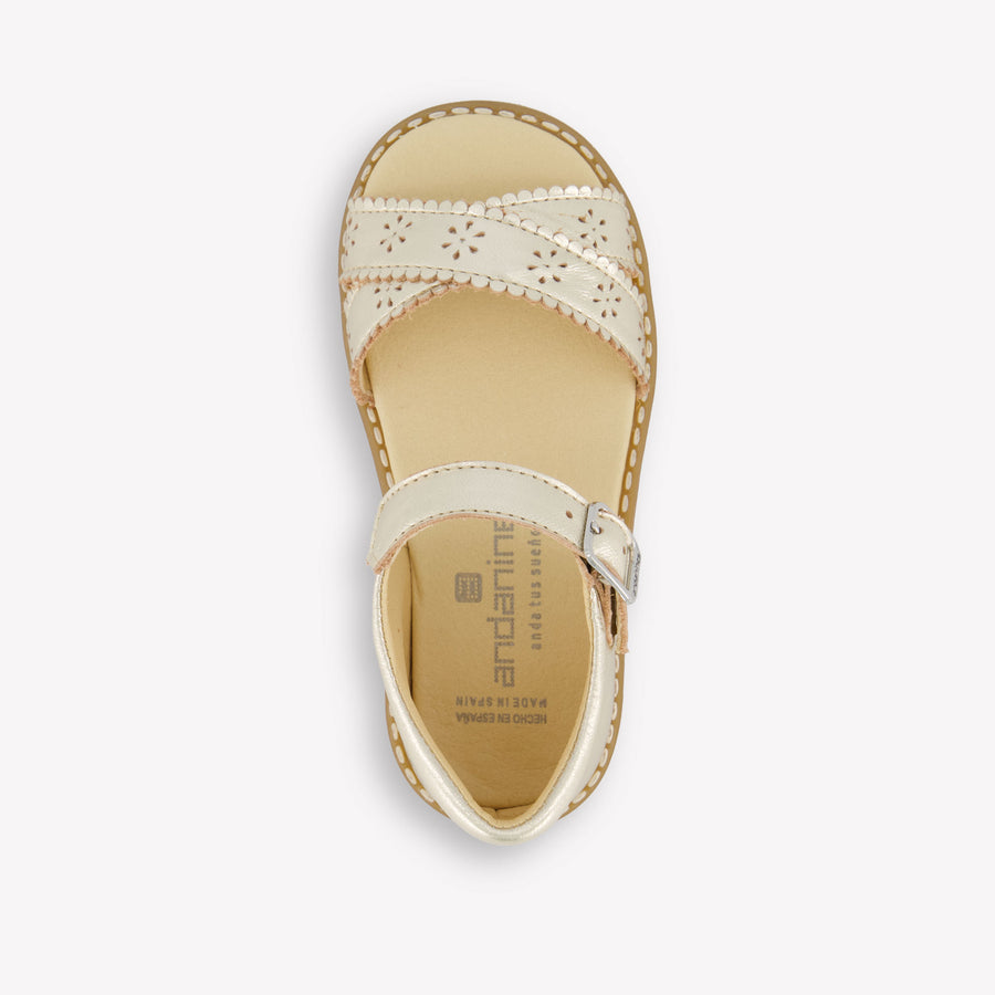 Andanines Girls Sandals In Gold