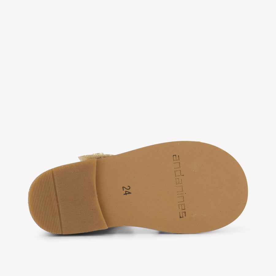 Andanines Girls Sandals In Beige