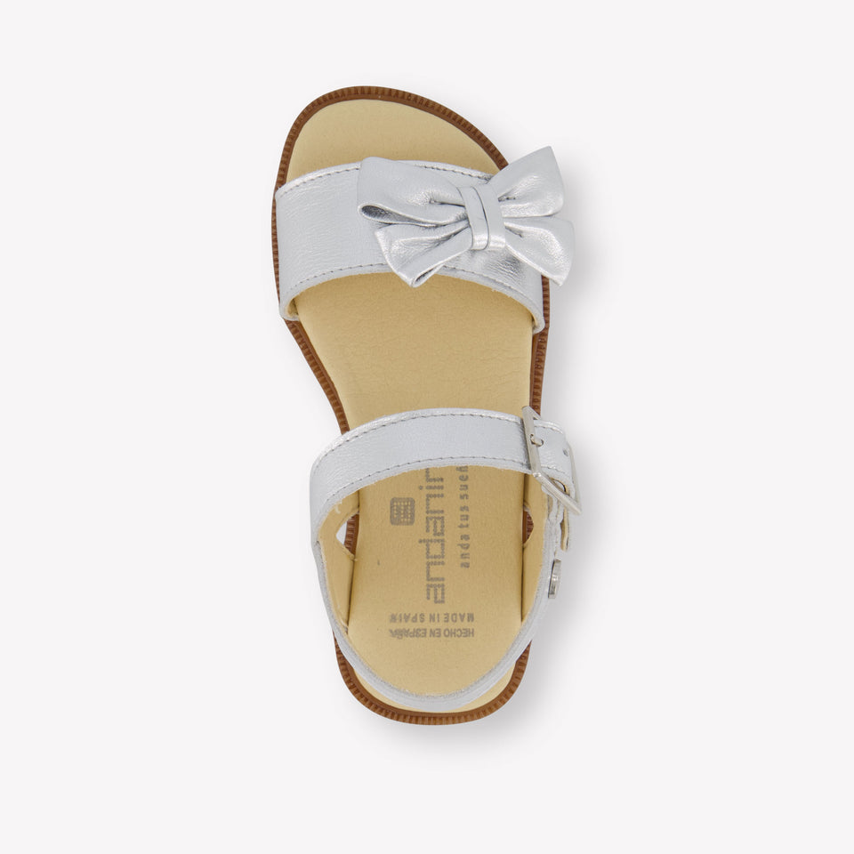 Andanines Meisjes Sandalen In Zilver