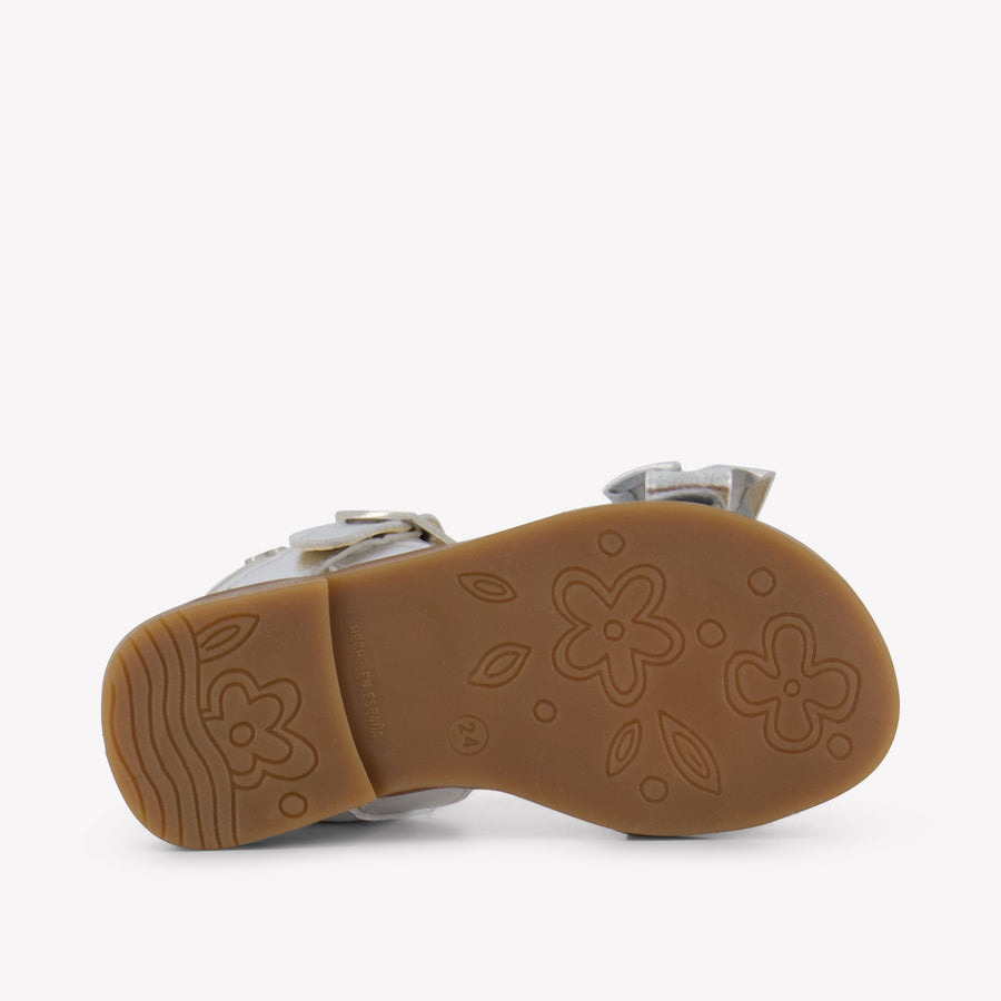 Andanines Girls Sandals In Silver
