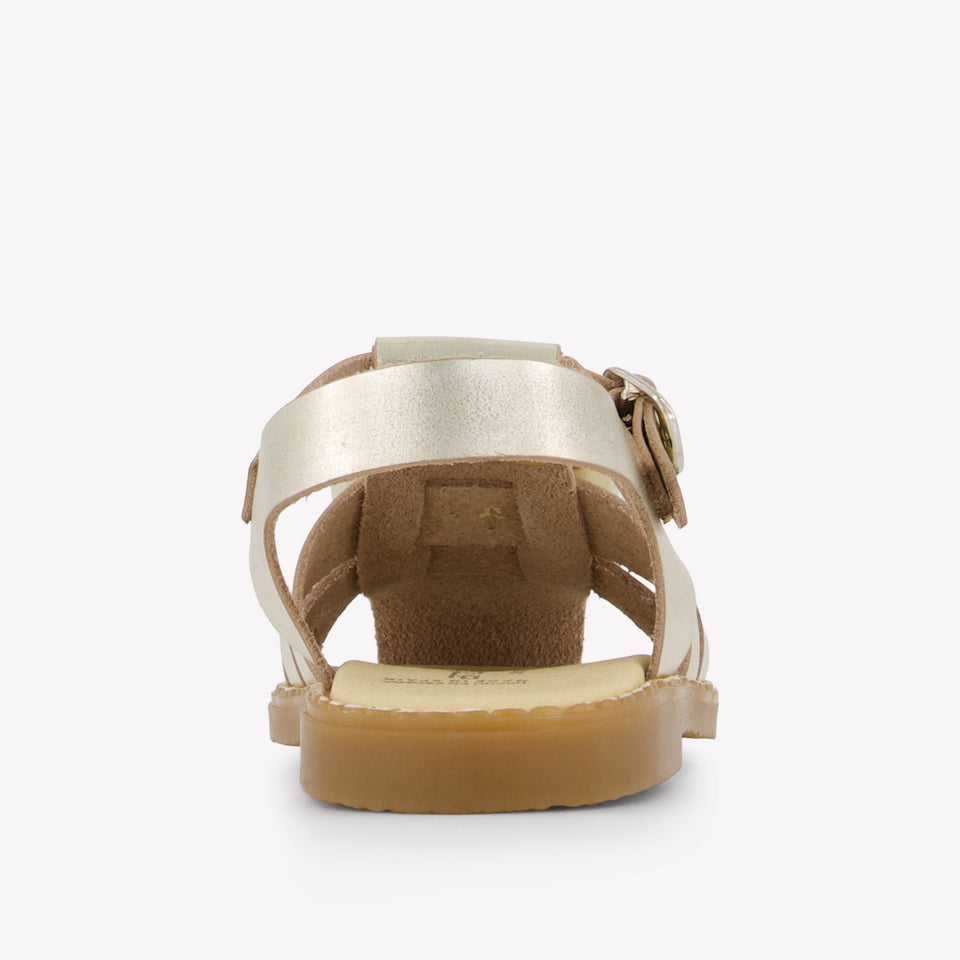 Andanines Girls Sandals In Gold
