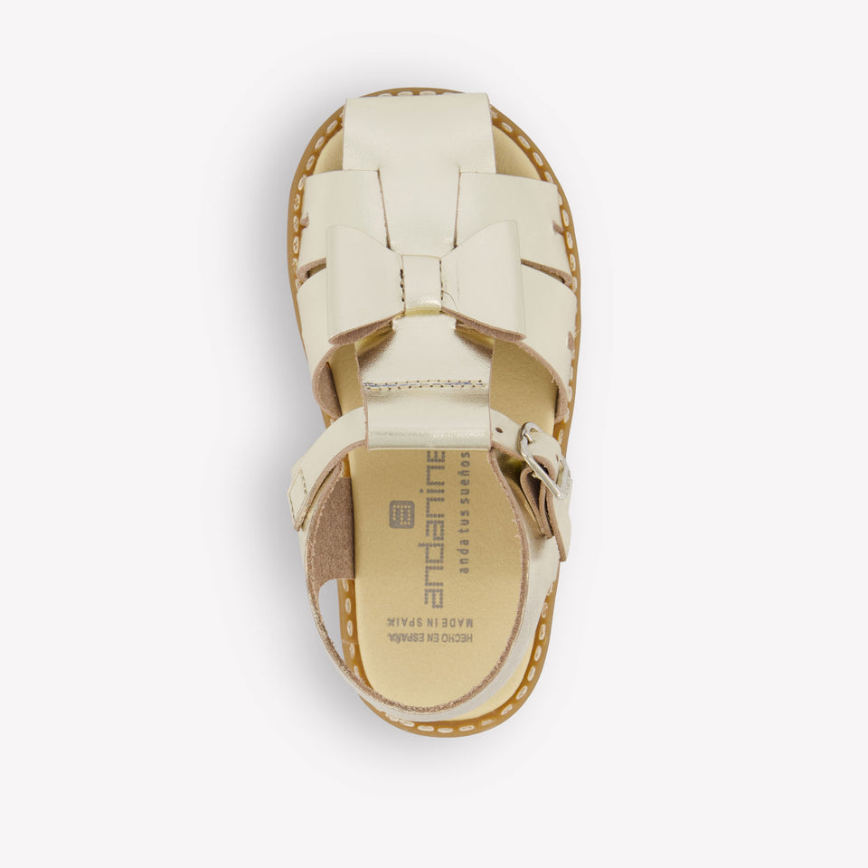 Andanines Girls Sandals In Gold