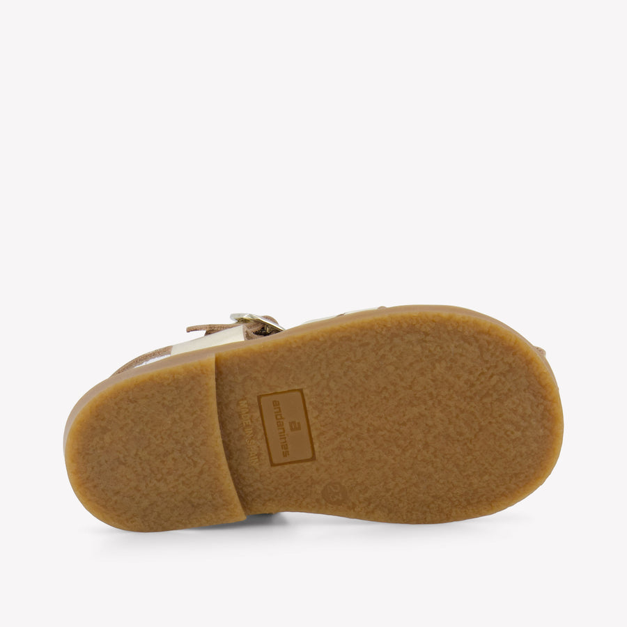 Andanines Girls Sandals In Gold