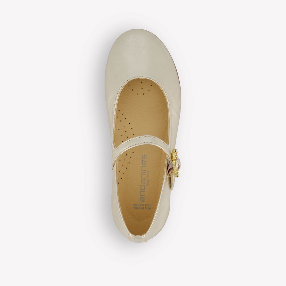 Andanines Girls Shoes In Gold
