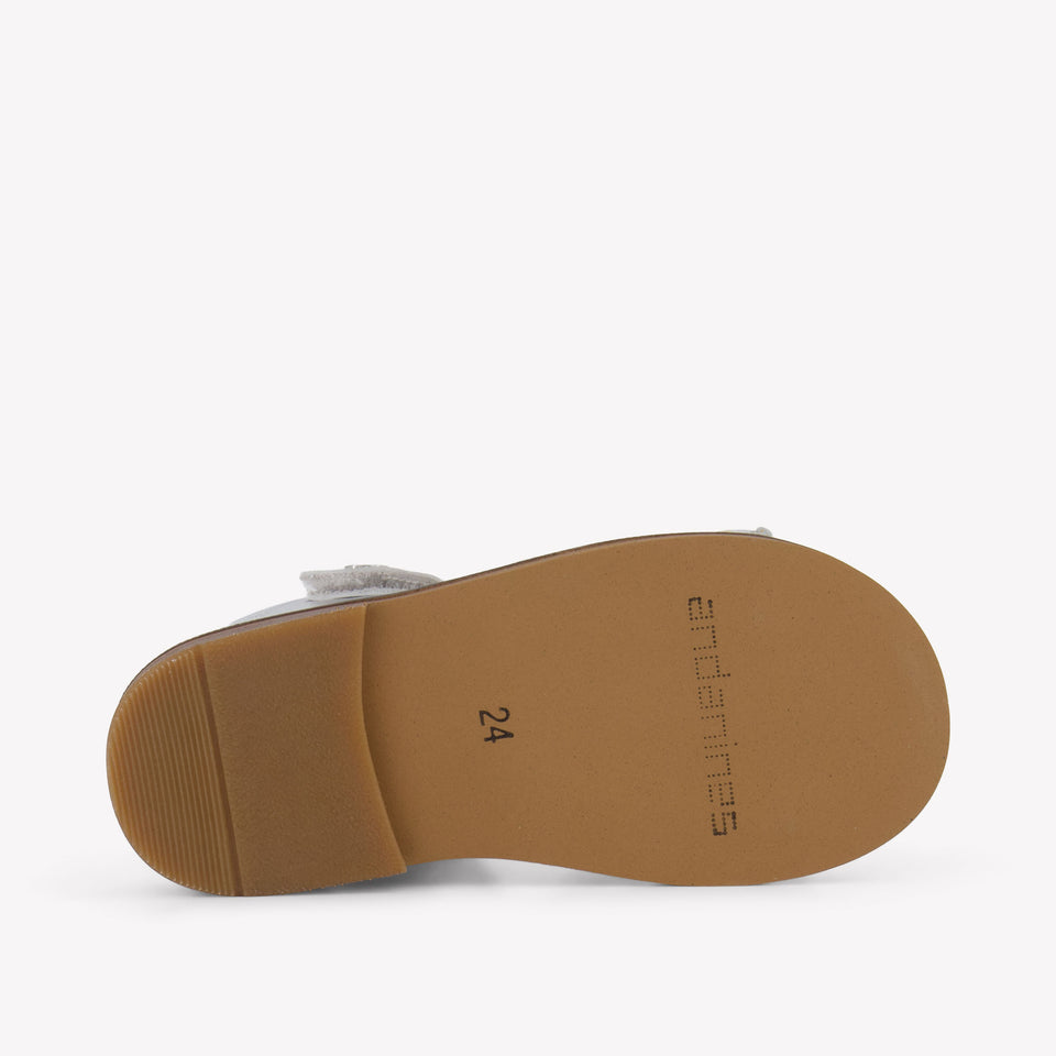 Andanines Girls Sandals In Silver