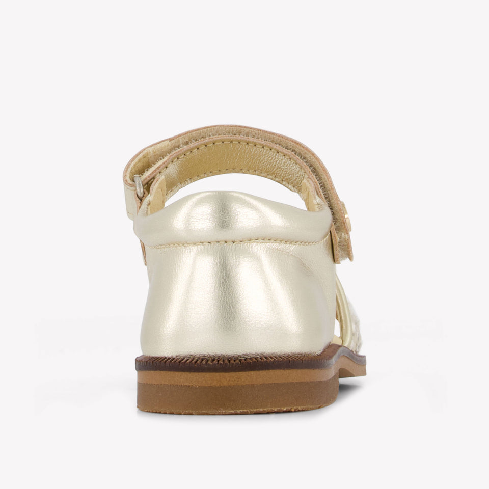 Andanines Girls Sandals In Gold