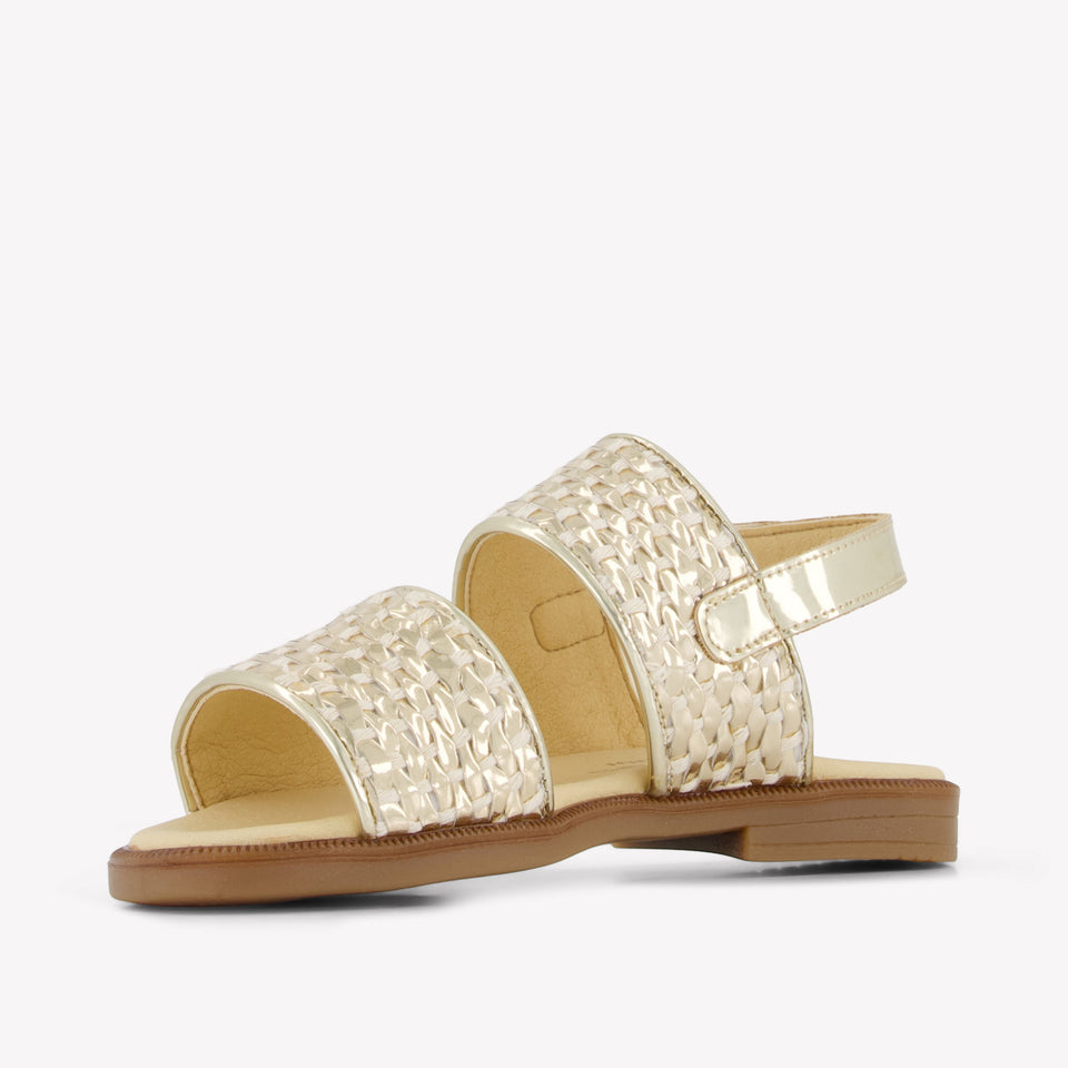 Andanines Girls Sandals In Gold