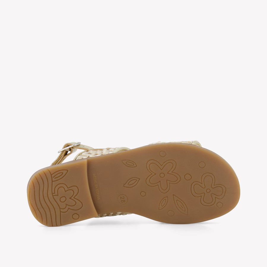 Andanines Girls Sandals In Gold