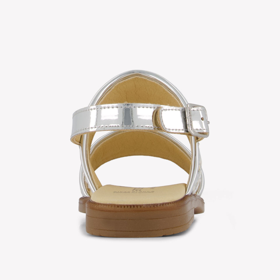 Andanines Girls Sandals In Silver