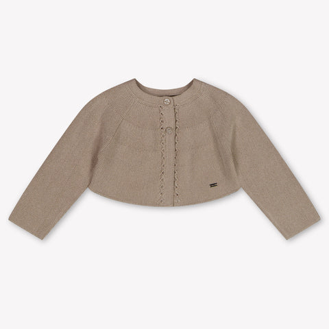 Mayoral Baby Girls Cardigan In Beige