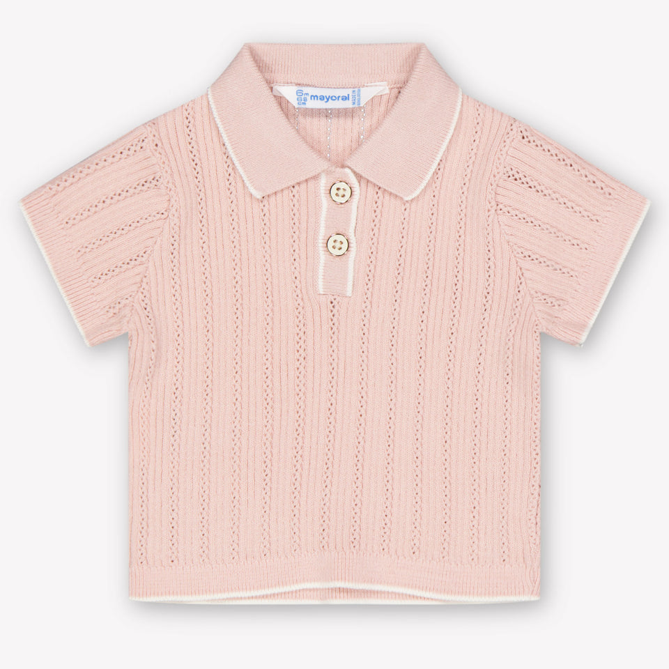 Mayoral Baby Girls Polo In Light Pink