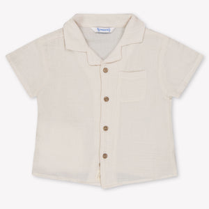Mayoral Baby Boys Blouse In Light Beige