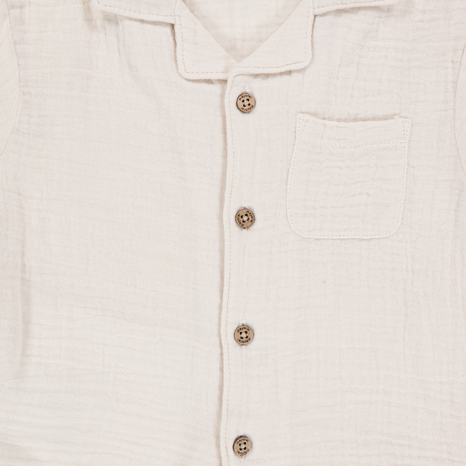 Mayoral Baby Jongens Blouse In Licht Beige