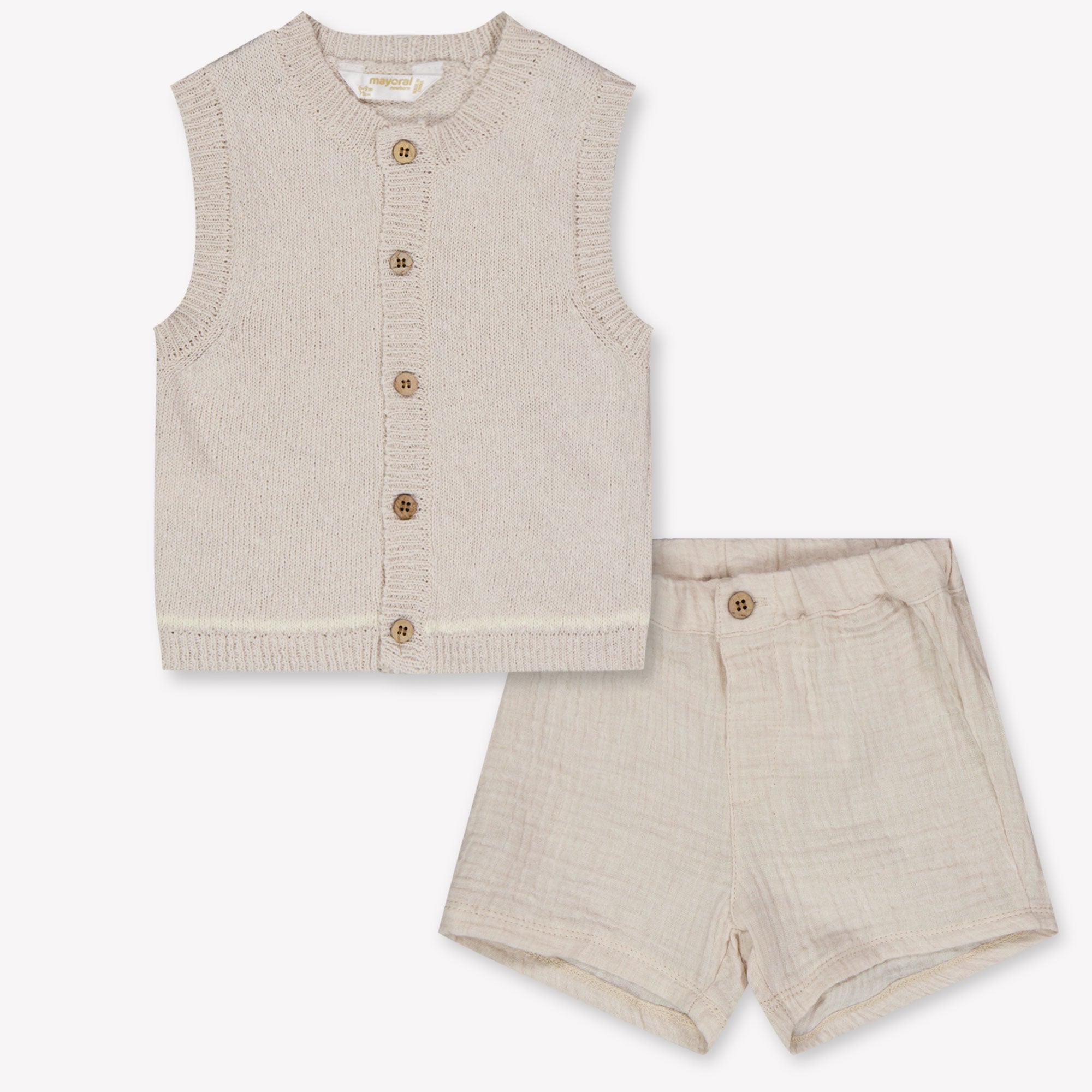 Mayoral Baby Jongens Setje In Beige