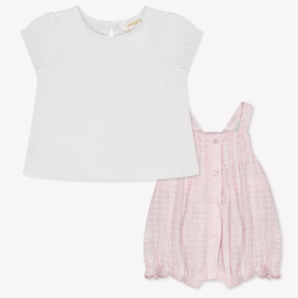 Mayoral Baby Girls Playsuit In Light Pink