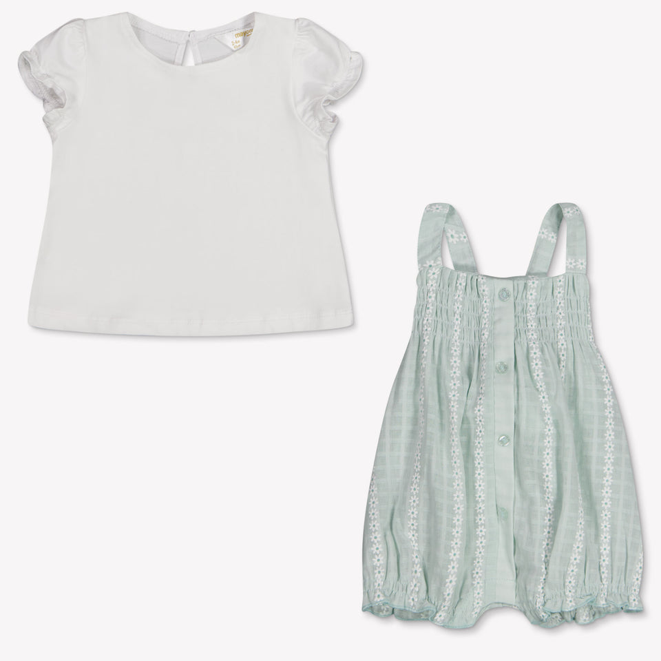 Mayoral Baby Girls Playsuit In Light Green