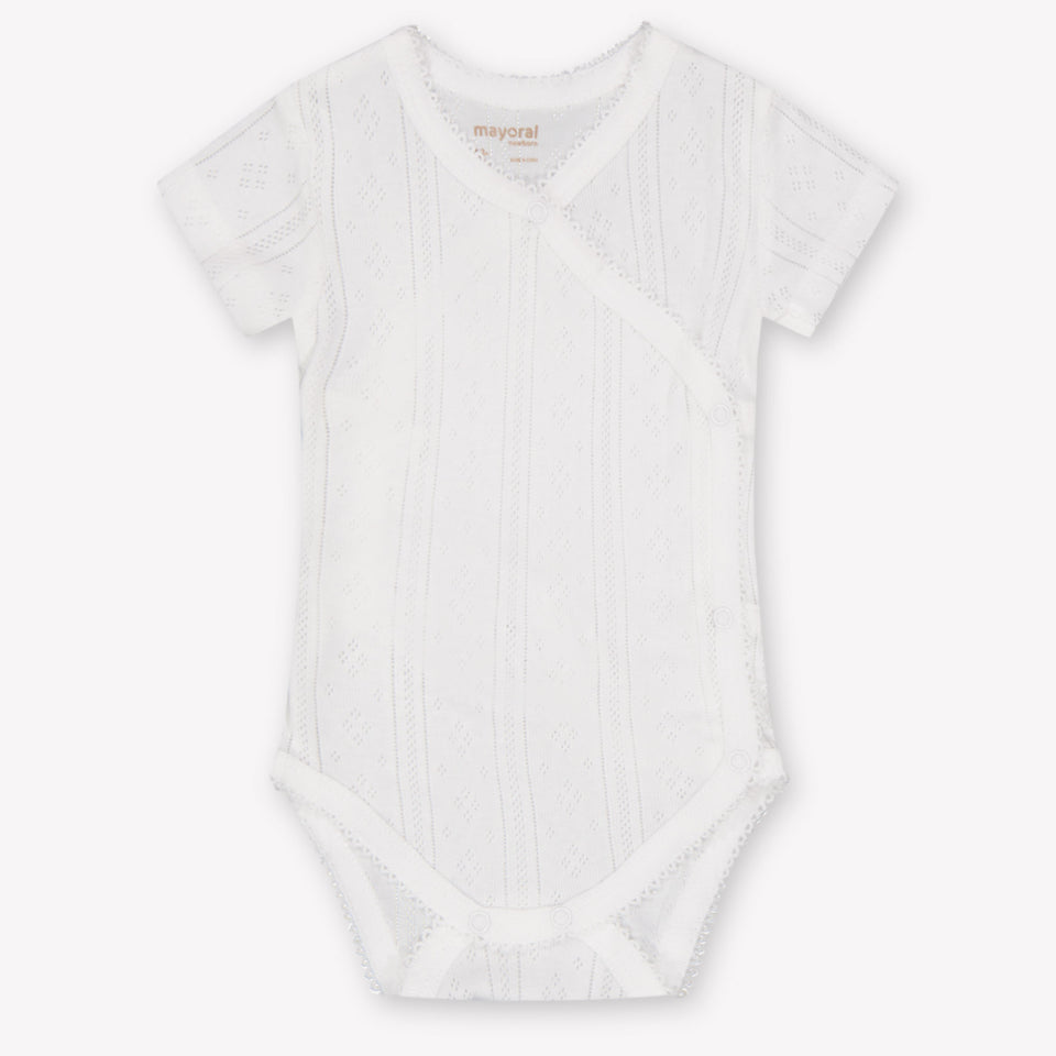 Mayoral Baby Girls Romper In OffWhite