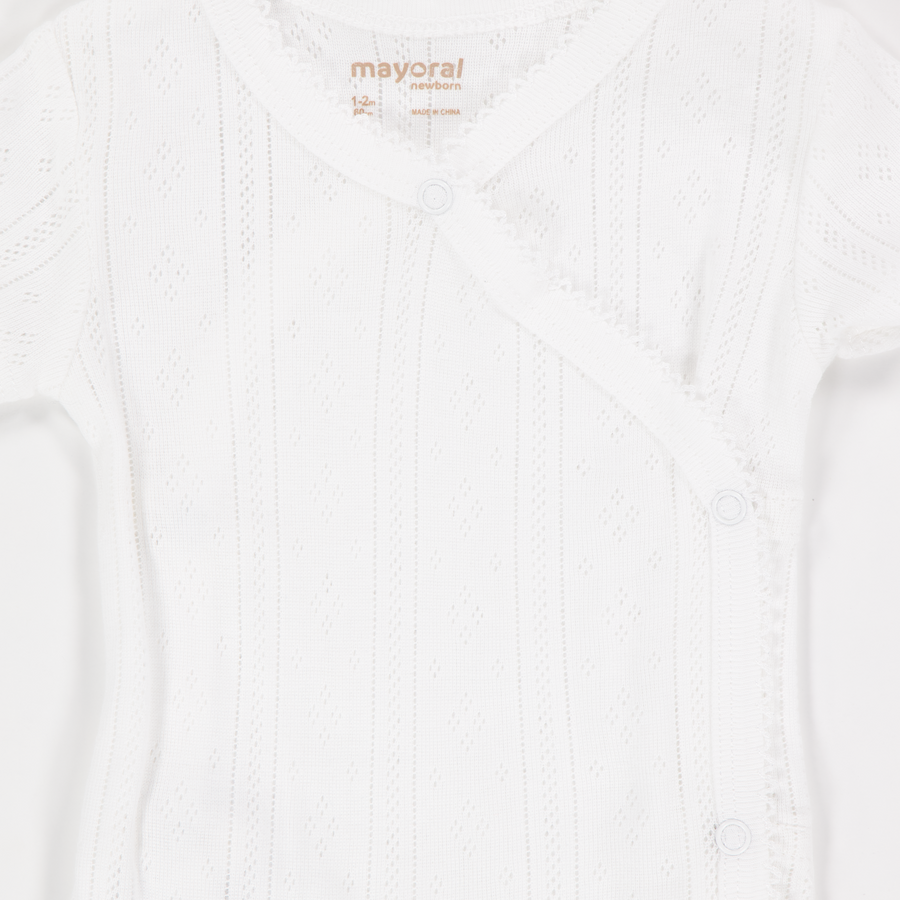 Mayoral Baby Girls Romper In OffWhite