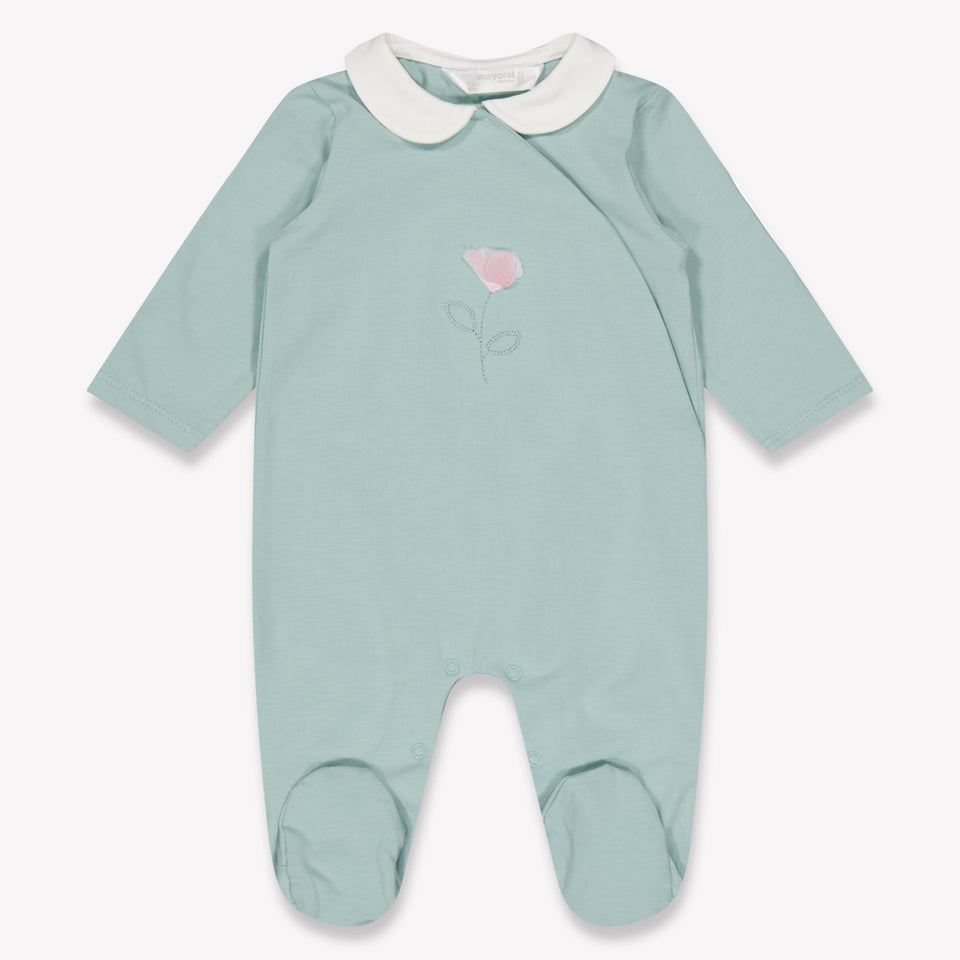 Mayoral Baby Girls Playsuit In Light Green