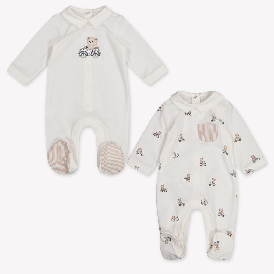 Mayoral Baby Boys Playsuit In OffWhite