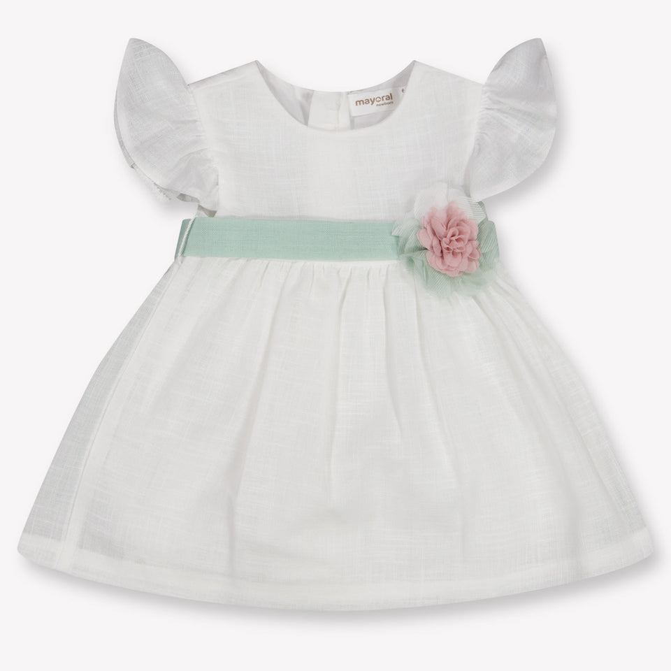 Mayoral Baby Girls Dress In OffWhite