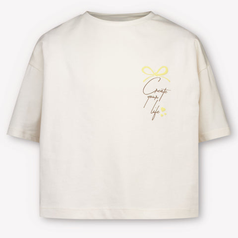 Mayoral Kids Girls T-Shirt In Beige