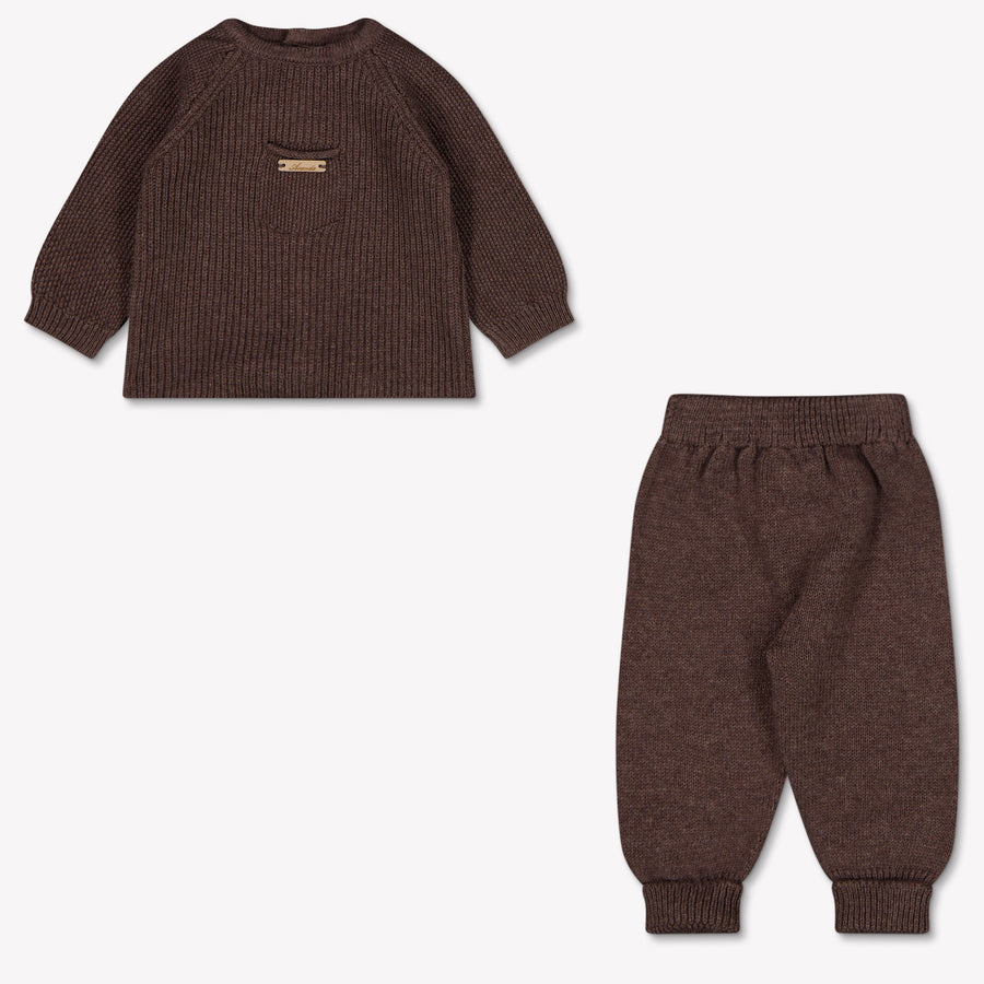 Martin Aranda Baby Boys Romper in Dark Brown