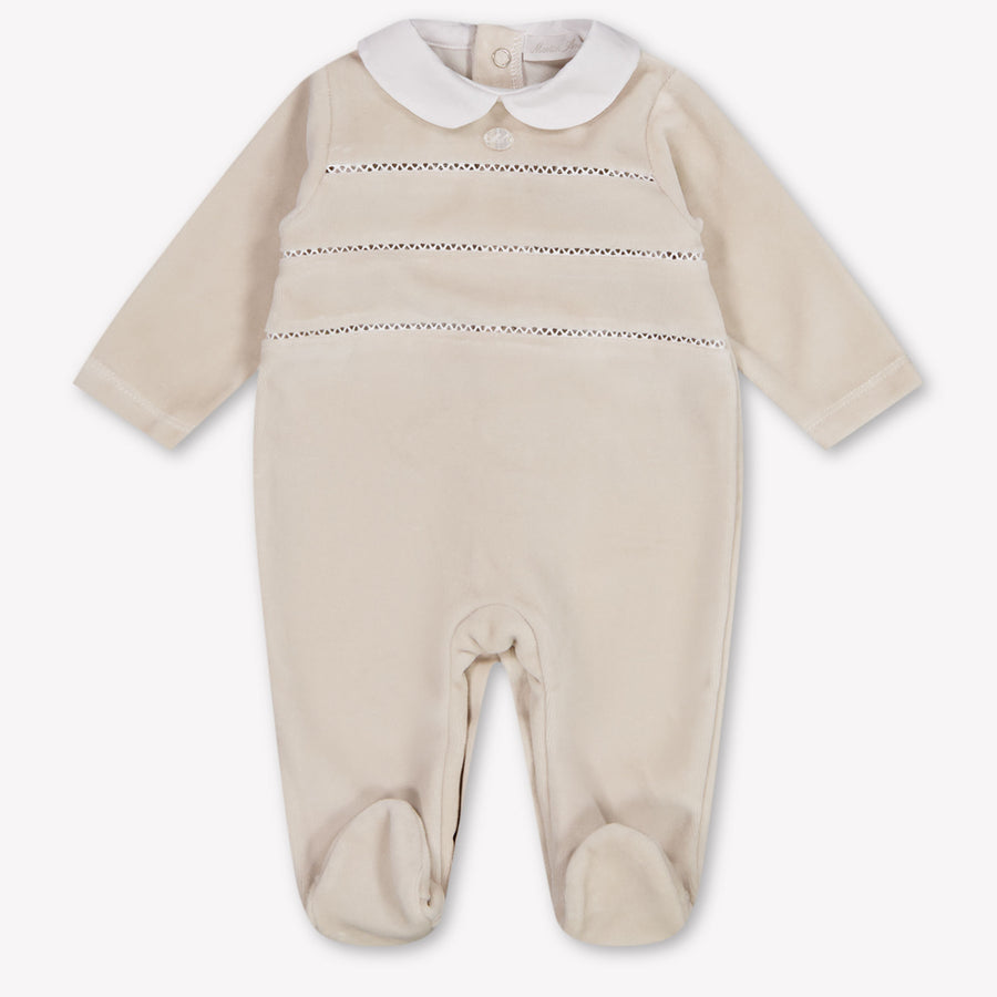 Martin Ananda Baby Unisex Playsuit In Light Beige